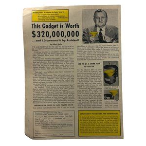 Lifetime Car Filter Vintage Print Ad 1955 Continental Manufacturing Auto Parts